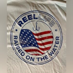 Reel Life Long Sleeve Shirt | Blue Raised on the water Size XL Performance #2132